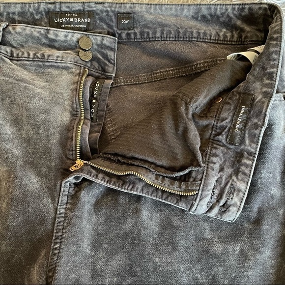 Lucky Brand Emma jegging velvet Grey Pants Size 20 - Picture 4 of 11